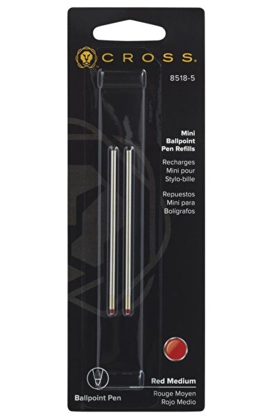 Cross Tükenmez Kalem Yedeği Refil (kırmızı Medium) Medium Uç (6 Lı Paket) 8515