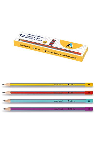 Adel Pencil School Pencil 2b 12 Li 206 2130 012 (1 Pack 12 Pieces)