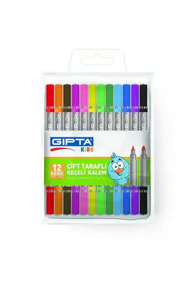 Gıpta Double Sided Crayons Set of 12 Pvc Bag