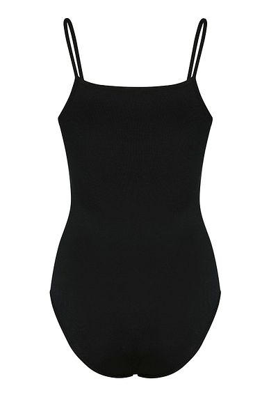 Şahin Body de damă cu curele de frânghie neagră Shnd504