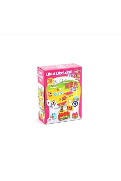 Genel Markalar Birlik Toys Okul Otobüsü Blok Seti 16 Parça