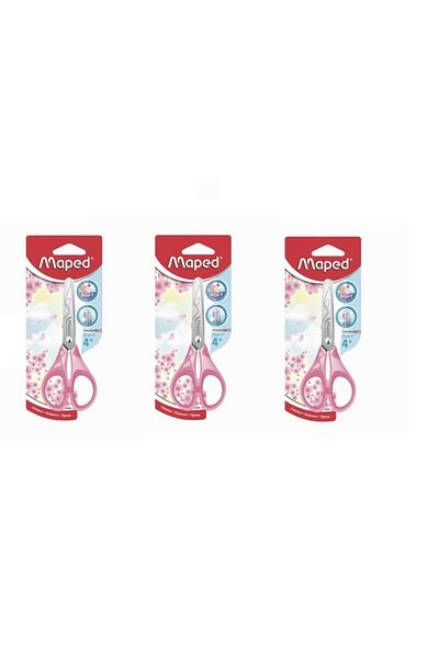 Maped Pulse Soft Pastel 13cm Scissors Pink 3 Pieces