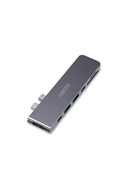 CHOETECH 7 в 2 Type C адаптер-хъб за Macbook, сив Hub-m14