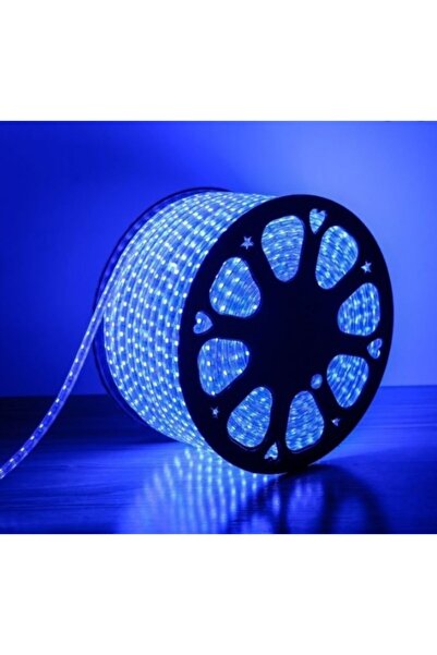 Forlife 220v Hortum Şerit Led Işık Armatür 5050 3 Çip 60 Led Mavi