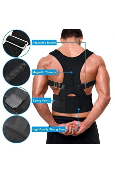 Ankaflex Spor Manyetik Dik Duruş Korsesi Bel Omuz Kamburluk Önleyici Sırt Kem...