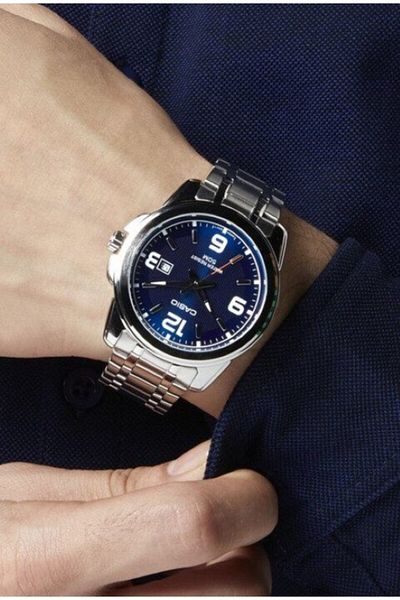 Casio Men's Silver Wristwatch Casıo Mtp-1314D-2Avdf