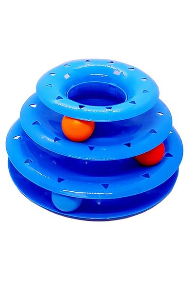 DIGERUI Pawia Blue Triangle Cat Toy - 3 Layers, 29 cm