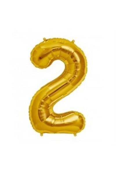 KBK MARKET 75 Cm 2 Foil Letter Balloon Gold