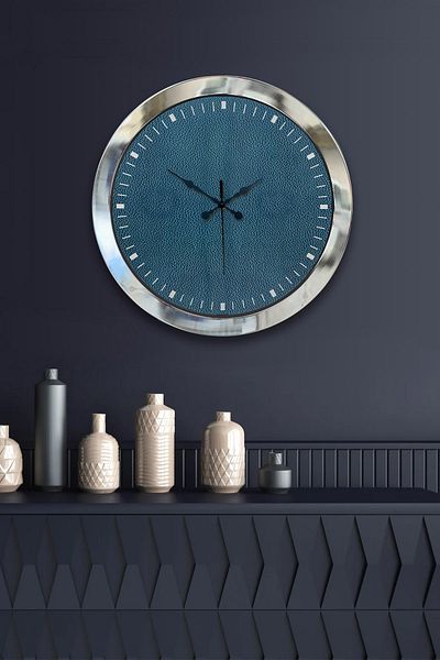 Kasva Concept Gift 36 cm Chrome Metal Cool Wall Clock