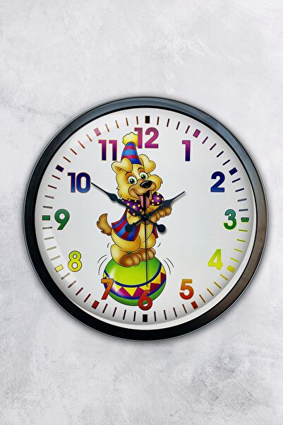 AİB STORE هدية ساعة حائط معدنية سوداء مقاس 40 سم