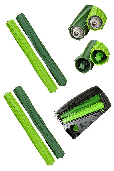 iRobot Roomba S9 - 2 Pairs (4 Pieces) Surface Cleaner Rubber Brushes