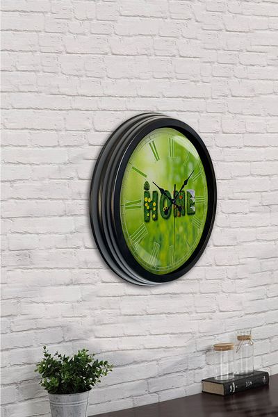 Kasva Concept Gift 40 cm Black Metal Home Wall Clock