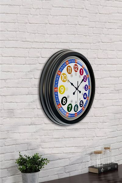 Kasva Concept Δώρο 40 εκ. Μαύρο Μεταλλικό Αγγλικό Ρολόι Τοίχου