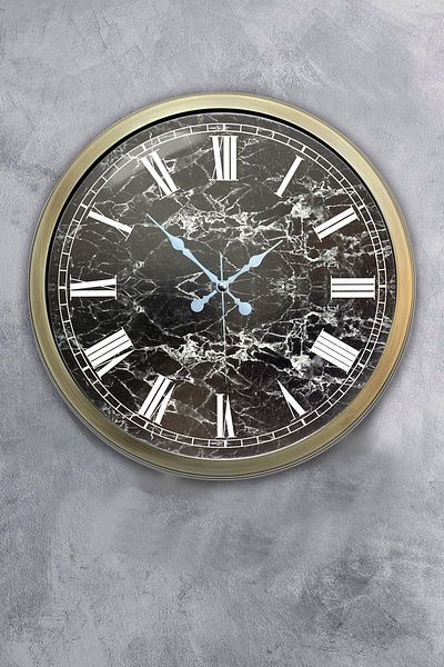 Kasva Concept Ρολόι τοίχου με μοτίβο από μεταλλικό μάρμαρο 40 εκ