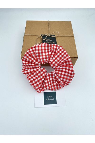 White Alamode Checkered Red Bagel Buckle