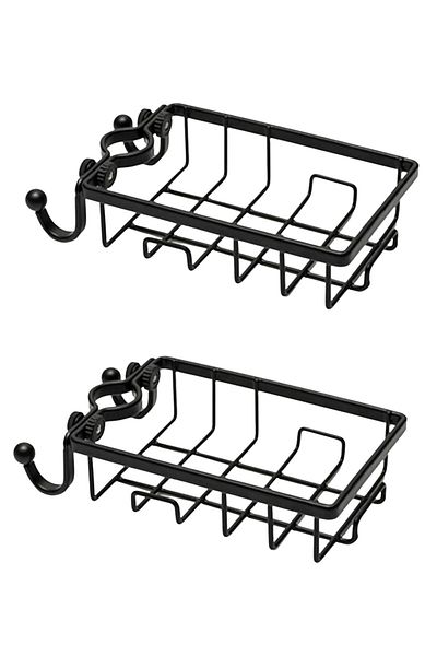 Buffer 2 Pieces Stainless Steel Kitchen and Bathroom Faucet Fixable Soap Dish