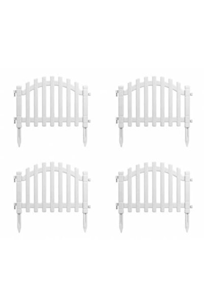 White Plastic Fence  4pcs