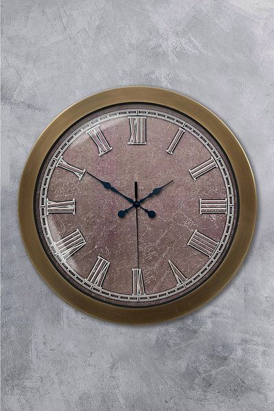Kasva Concept 36 cm Antique Metal Classy Wall Clock
