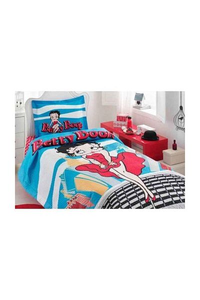 Özdilek Μονό άδεια εκτύπωσης καπιτονέ σετ Betty Boop City