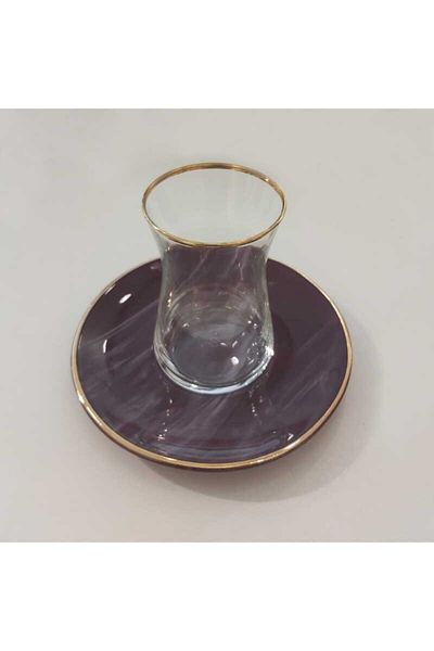 Sembol طقم شاي 12 قطعة برقوق