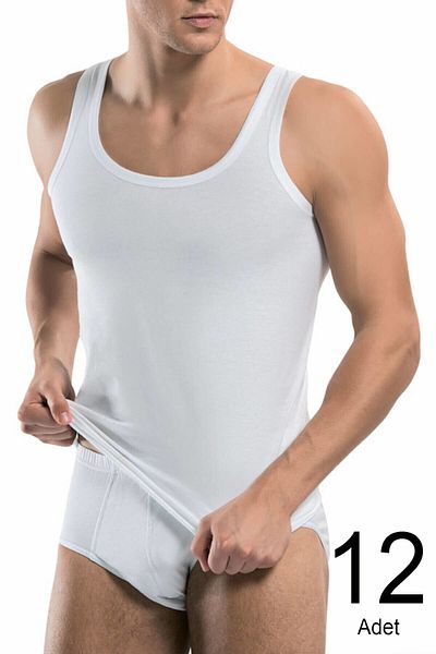 Momslab Ανδρικό λευκό εσώρουχο 12 συσκευασιών Elf568t 01010109 ccm12