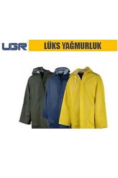 UGR Raincoat Color Yellow XXL Size Pvc Lined Raincoat - Yellow Pvc Raincoat