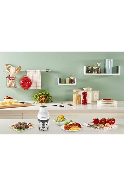 Moulinex Tocător Moulinette Essential, 300w, bol 400ml, mini râșniță, 4 lame din oțel inoxidabil