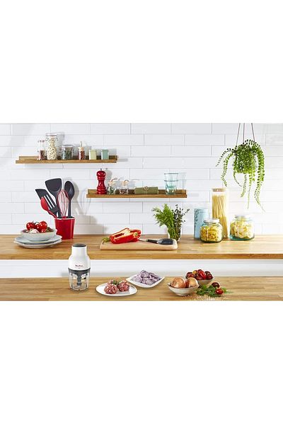 Moulinex Tocător Moulinette Essential, 300w, bol 400ml, mini râșniță, 4 lame din oțel inoxidabil