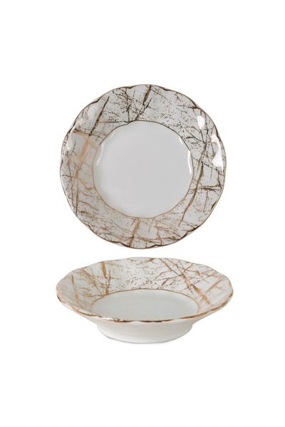 İpek 10 cm Wide 6-Piece Porcelain Tea Plate Set
