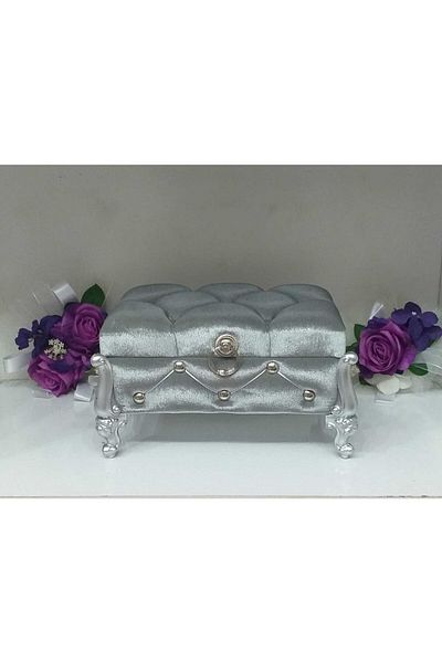 Ebrar Çeyiz Gray Makeup Box