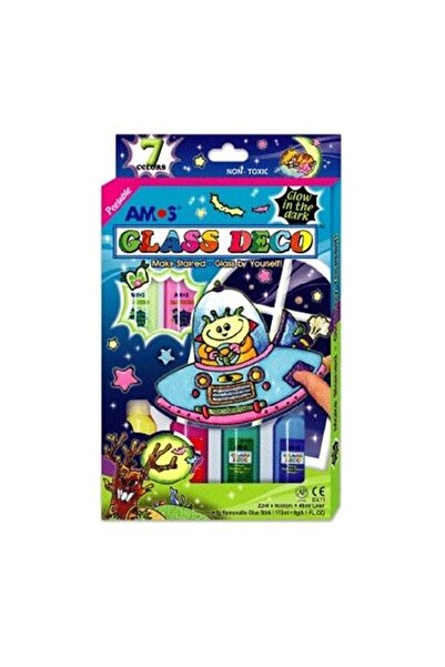 Amos 7'li Karanlıkta Parlayan Sökülebilir Cam Boyası