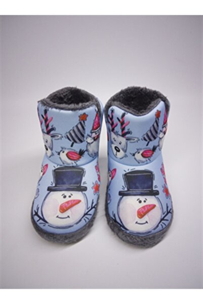 Settimo Mavi Renk Kardan Adam Baskılı Panduf