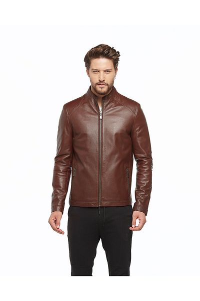 Hodore Monezzo Whiskey Jumbo Leather Coat
