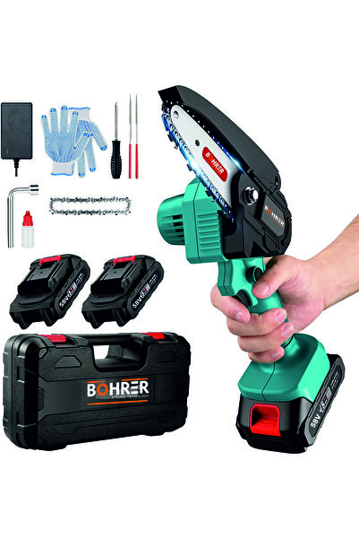 BÖHRER 58v 5 Ah Brushless Çift Batarya Plastik Taşıma Çantalı Dal Kesme Budam...