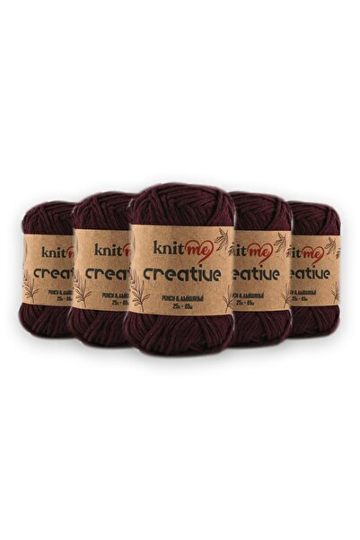 knitme كريتيف 25 جرام 5 عبوات 100% قطن أميجورومي خيط حياكة يدوي تاكا (1041)