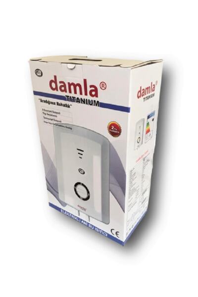 Damla Titanium Elektrikli Şofben - Ani Su Isıtıcı Şohben - Banyo Şofbeni 7500w