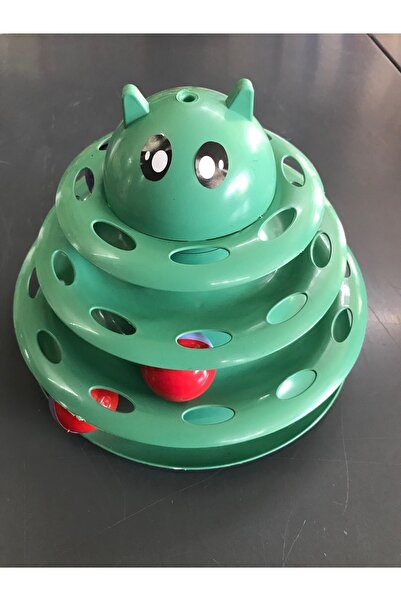 EkVet لعبة القطة ثلاث طبقات - أخضر 10 قطع