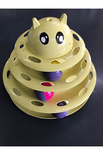 EkVet Cat Toy Three Tiers - Yellow 10 Pieces