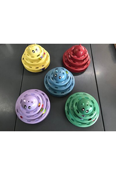 EkVet Cat Toy Three Tiers - Yellow 10 Pieces