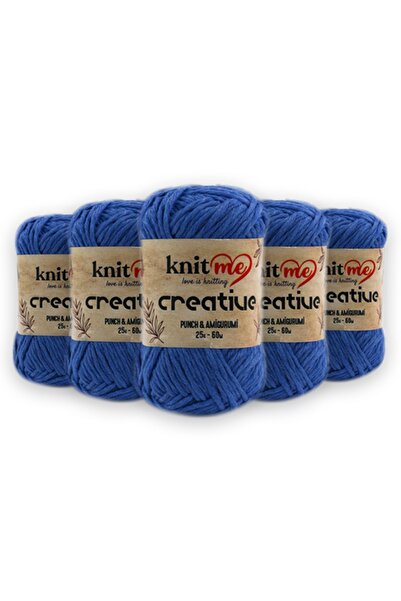 knitme Creatıve 25 Gr Pachet de 5 bumbac 100% Amigurumi Punch Ață de tricotat manuală Taka Yarn (1004)