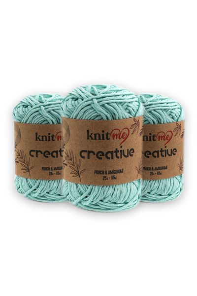 knitme Creatıve 25 Gr 3'lü Πακέτο %100 βαμβάκι Amigurumi Punch Χειροποίητο Νήμα Taka Yarn (1008)