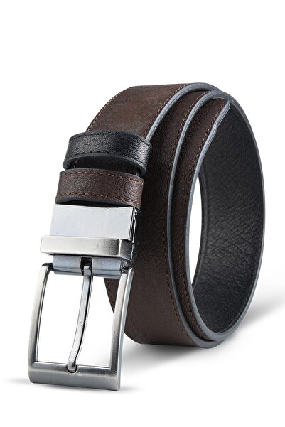 Goay Luxery 3.5 Cm Çift Taraflı Siyah&kahve Hakiki Deri Erkek Kemer