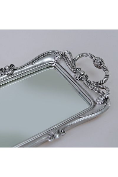 Selim Tray Feryal Mirrored Silver