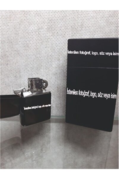 sengahenk Kişiye Özel Metal Sigara Kutusu Ve Zippo Çakmak