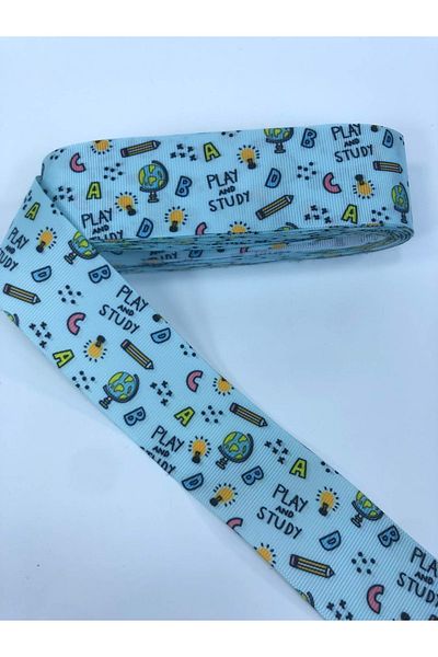 Hobigram Water Green Play And Study Κορδέλα Grosgrain με μοτίβο Η τιμή είναι για 1 μέτρο – Κορδέλα, Κομψό Σχέδιο – Κορδέλα
