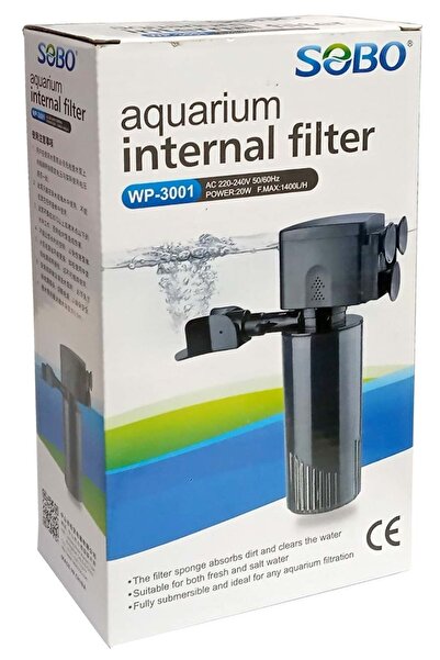 Sobo Wp-3001 Akvaryum Iç Filtresi 1400 L/s 20 W