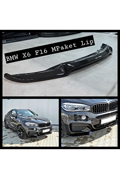 HYM TUNİNG Bmw X6 F16 Uyumlu Tampon Ön Ek, Parlak Siyah, Abs Plastik,f16 Lip