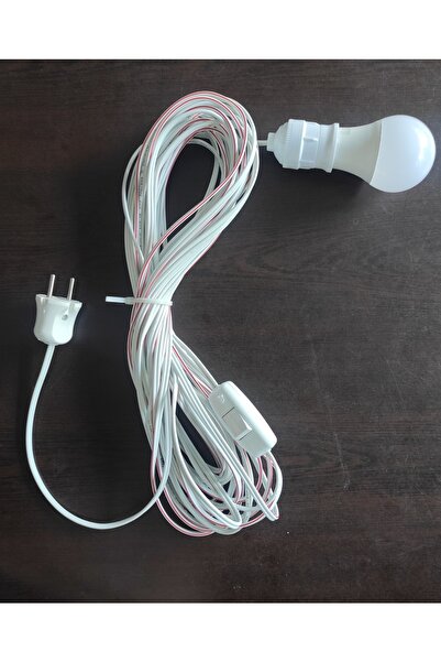 End 25 Metre Seyyar Ampul Tse'li Bakır Kablolu Şipşak'lı