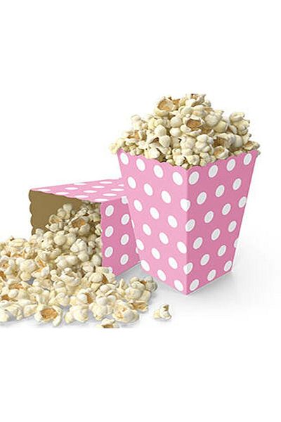 Mini Parti Mini Party Store Corn Box Pink Polka Dot 8 Pieces
