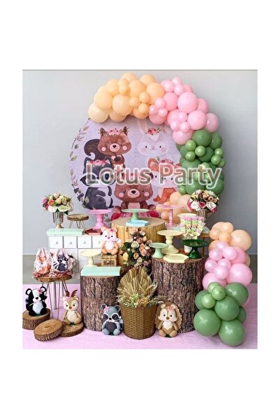 LOTUS PARTY 80 Pieces - Safari Themed Balloon Chain Set ( Pink - Salmon Color...